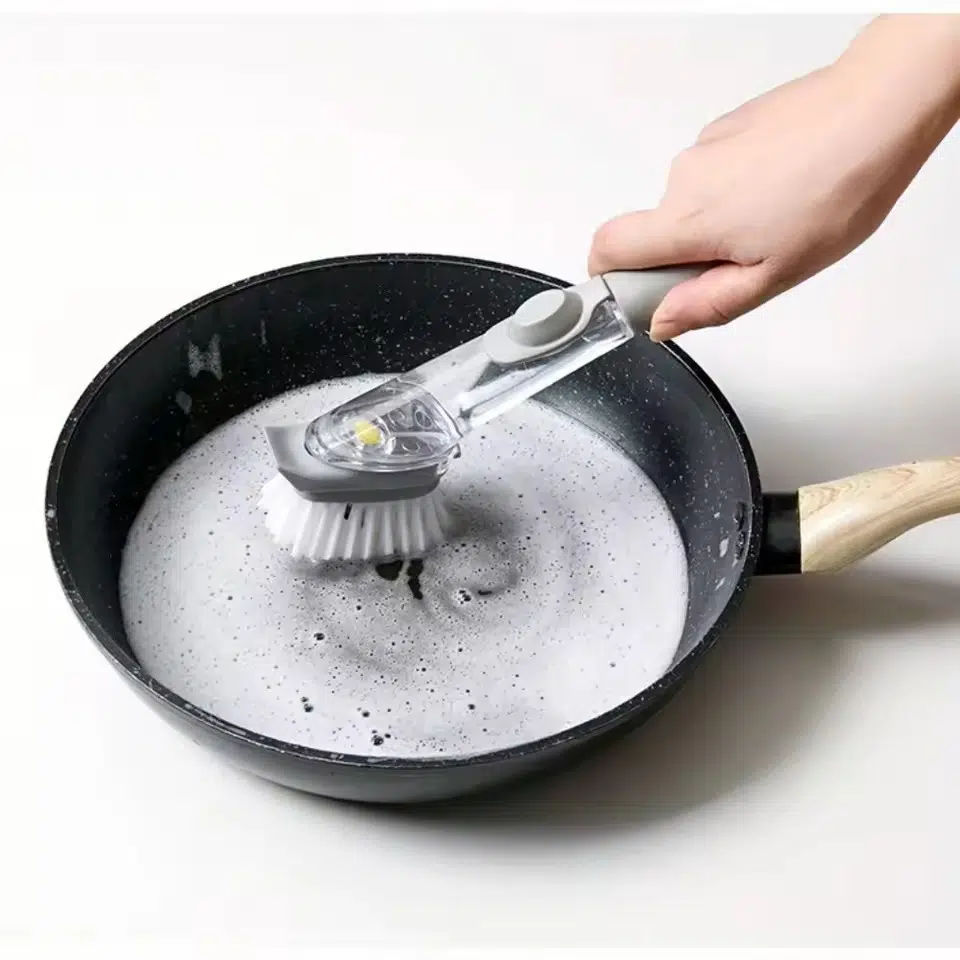 Brosse Lave-Pot Hydraulique avec Réservoir de Savon