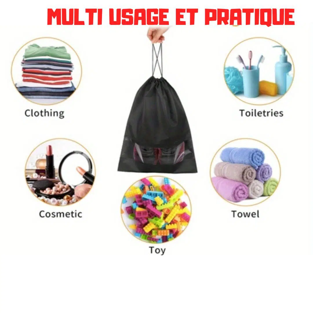 10 sacs de rangement multi usage