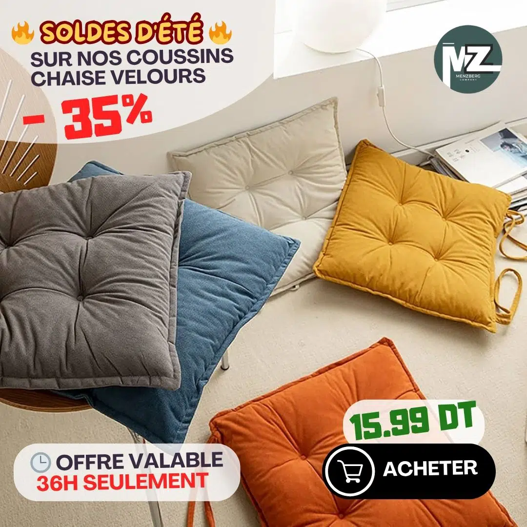 Coussin de Chaise en Velours RAJA