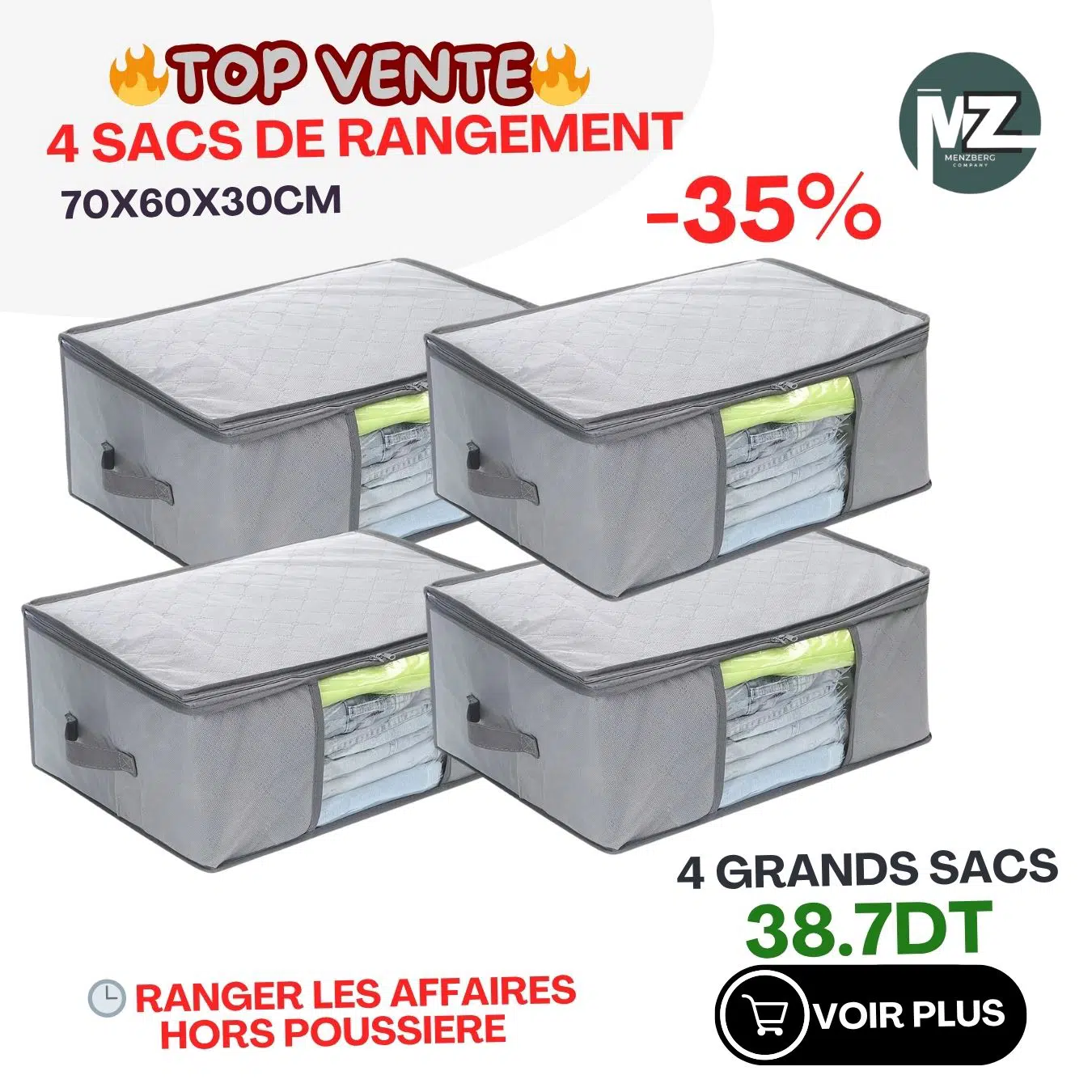 Pack Big Sacs de rangement couette et vêtement