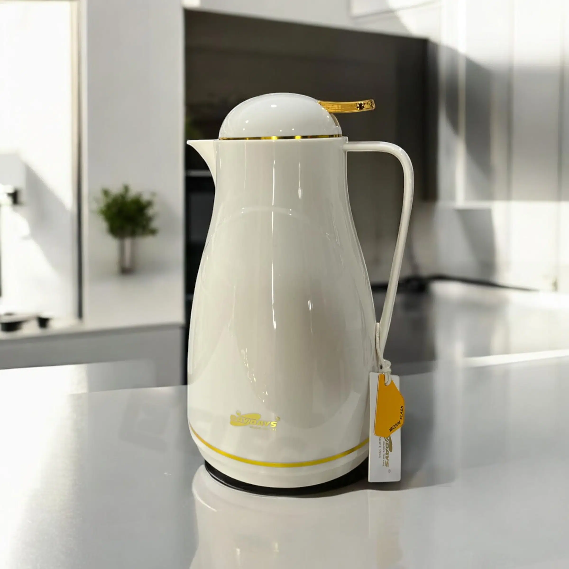 Thermos en plastique 1000ML HZ803-18 - Blanc