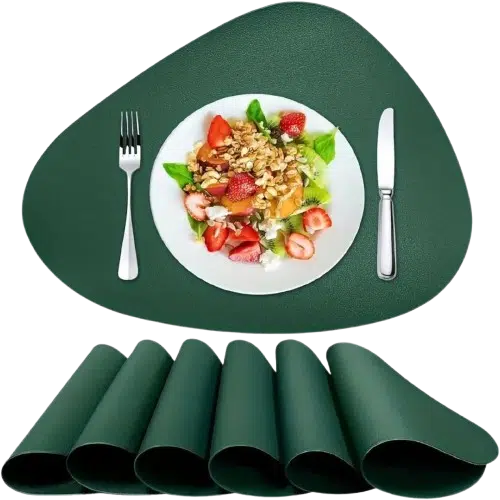 Ensemble de 6 Sets de Table Élégants en Cuir PU