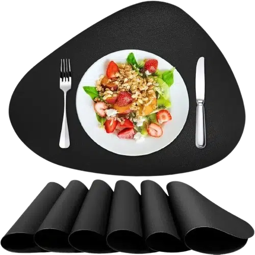 Ensemble de 6 Sets de Table Élégants en Cuir PU