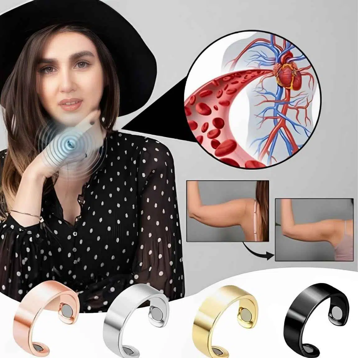 Bague de thérapie magnétique | خاتم التحكم في سكر الدم