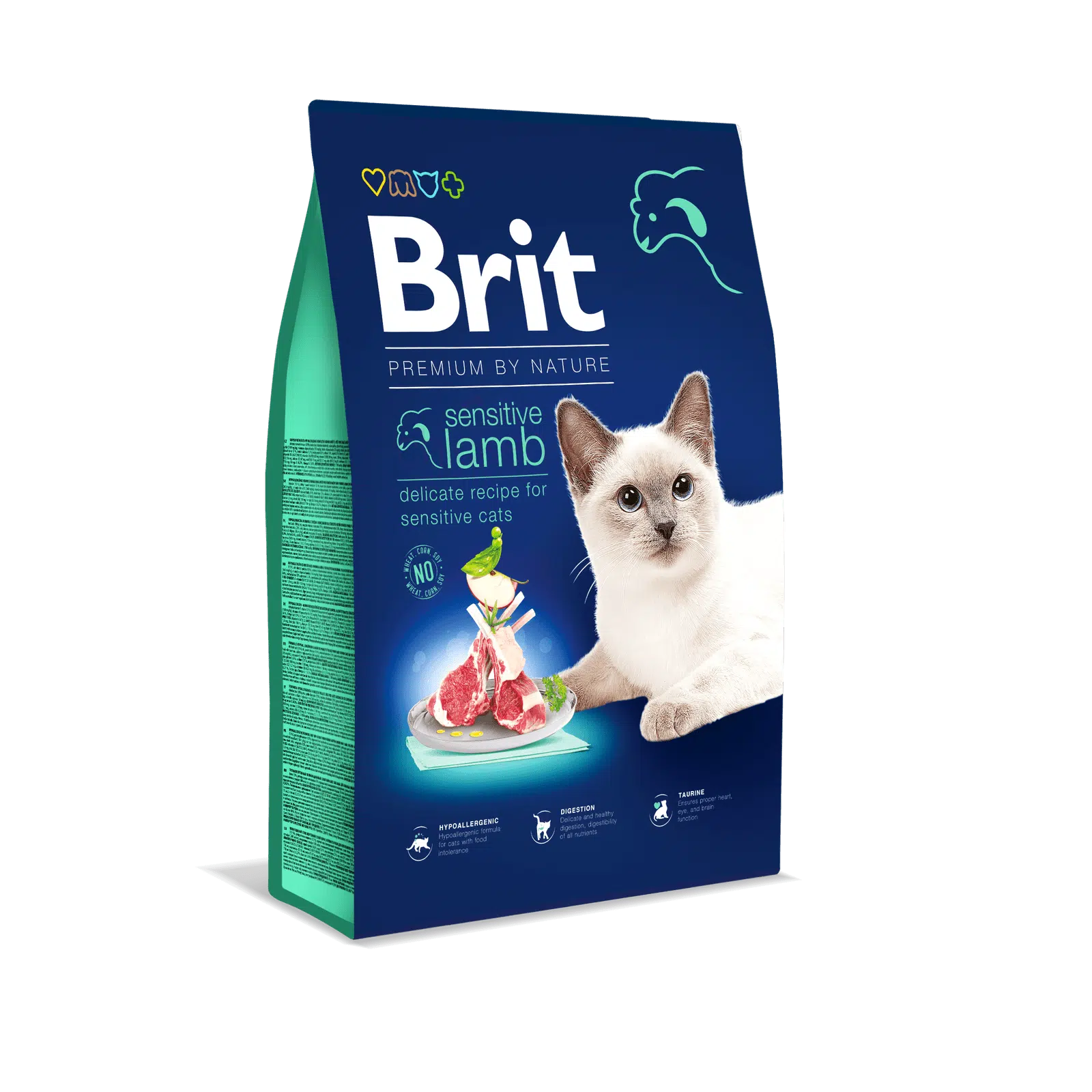 CROQUETTE POUR CHAT BRIT PREMIUM BY NATURE AGNEAU 1.5 KG