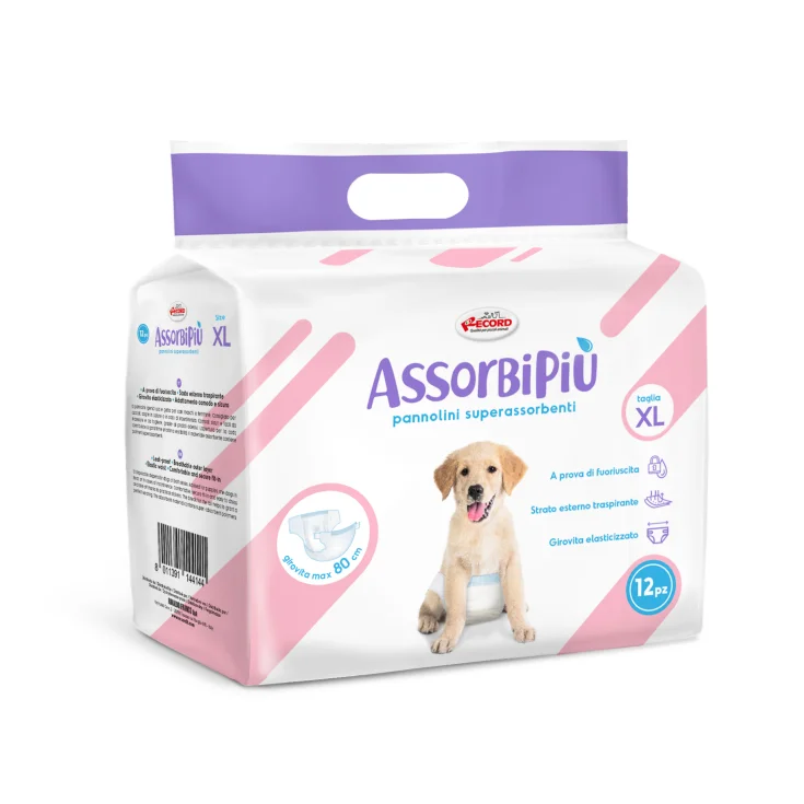 Couches absorbantes pour chien BESTBONE avec bande élastique 12 Couches XL 42-62