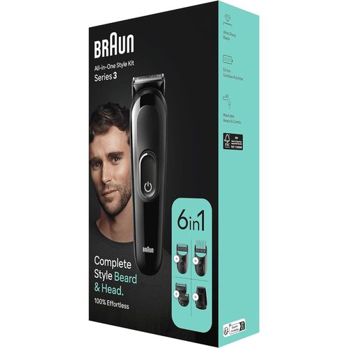 Braun Tondeuse multifonctions 6 en 1 - MGK3410 - acier inoxydable - 13 réglages