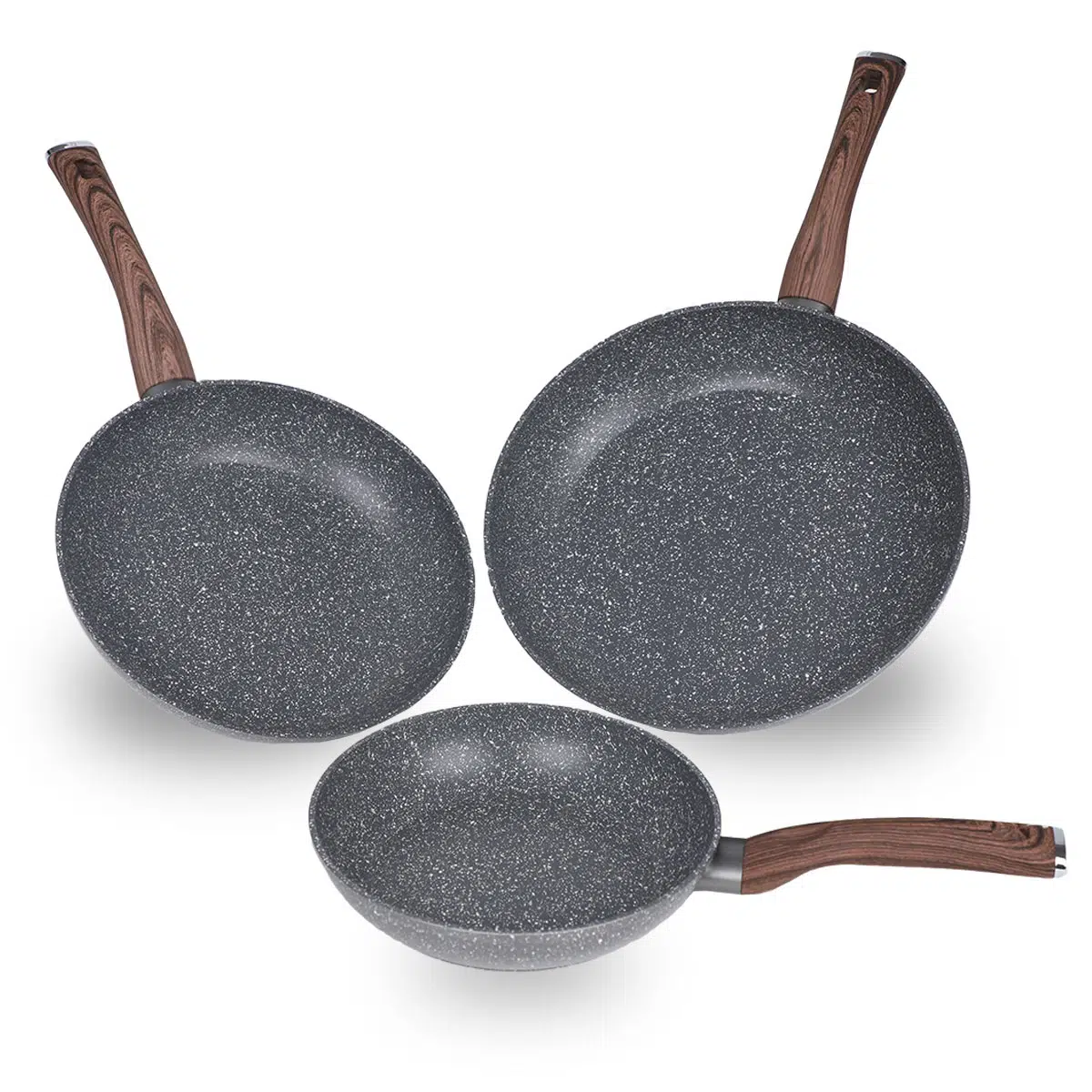 Série De 3 Poêles En Granite BAROLY  Antiadhésif