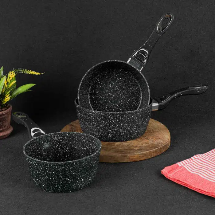 Série De 3 Casseroles Granit Olina
