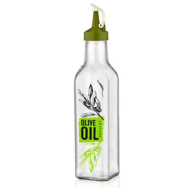 Bouteille décorée pour huile et vinaigre OLIVE, 250 ml