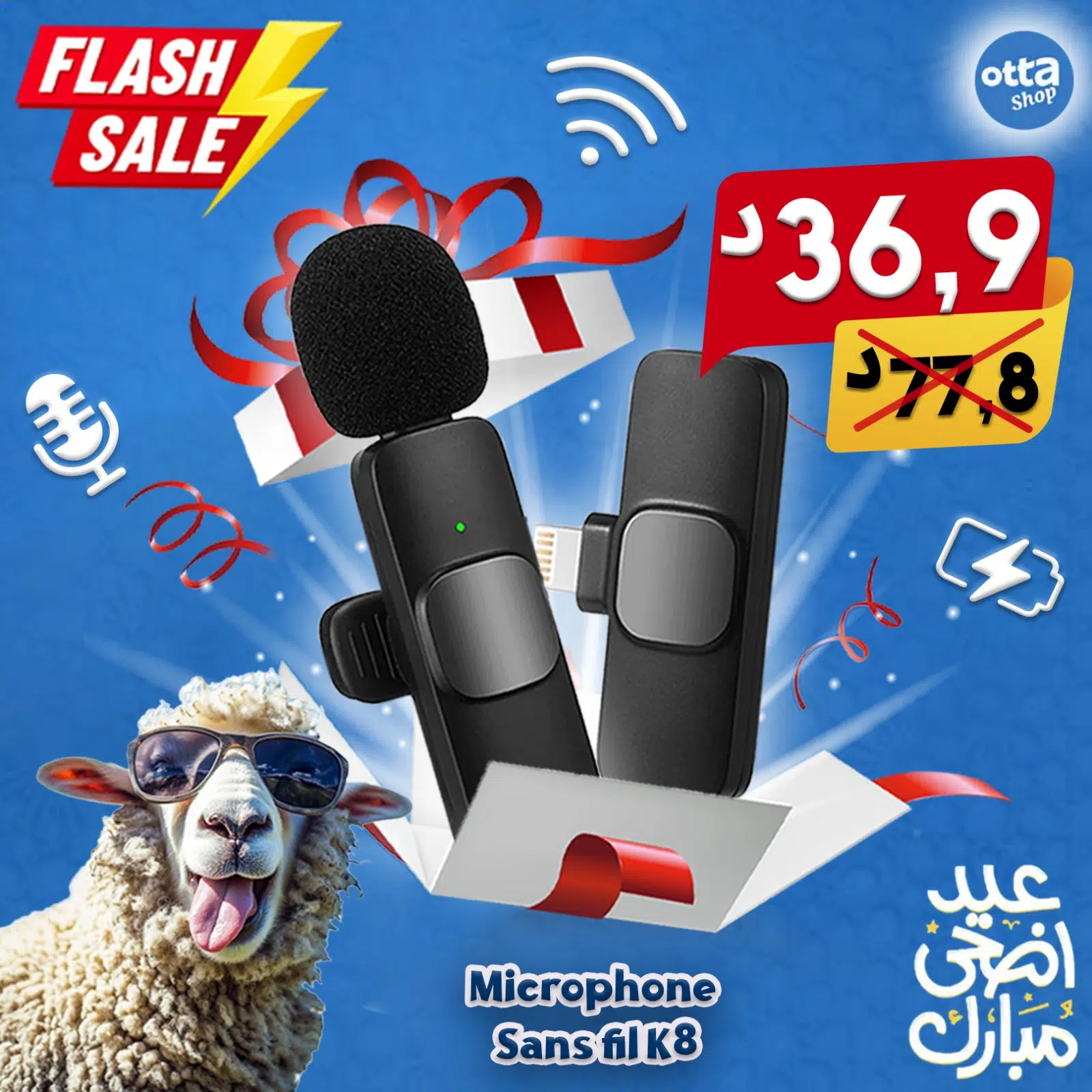 Mini microphone sans fil K8
