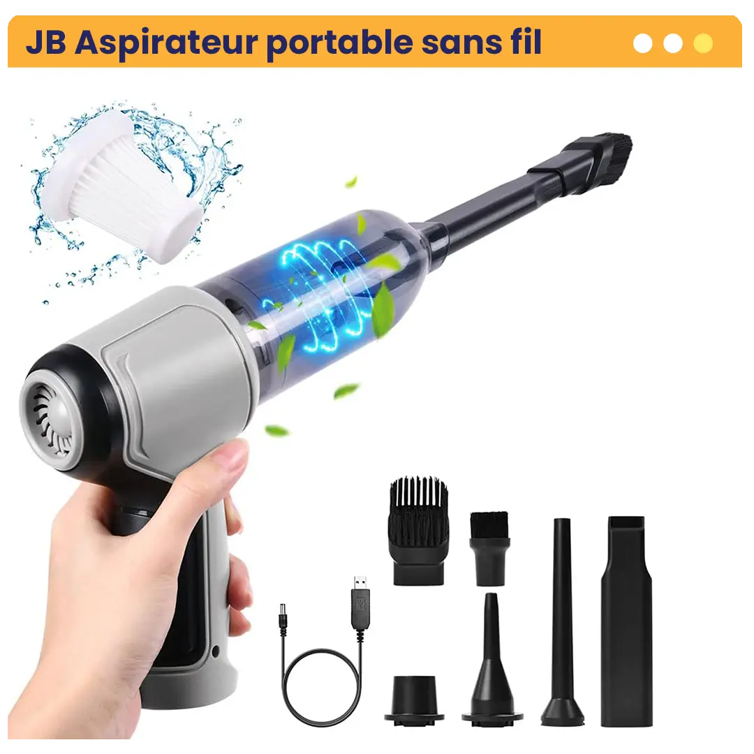 JB Aspirateur portable sans fil - multifonctionnel 3en1