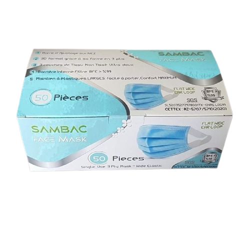 Bavette médicale 50 pièces SAMBAC