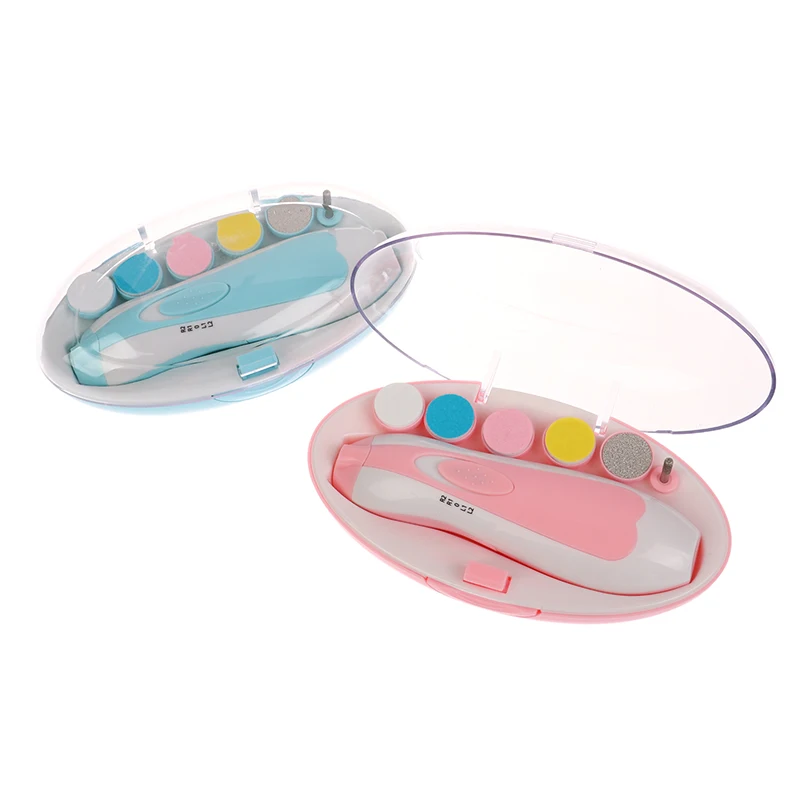 Coupe-ongles électrique 8 en 1 pour bébé, lime à ongles électrique avec lumière, kit de soins des ongles pour bébé avec 6 têtes de meulage pour tous les âges