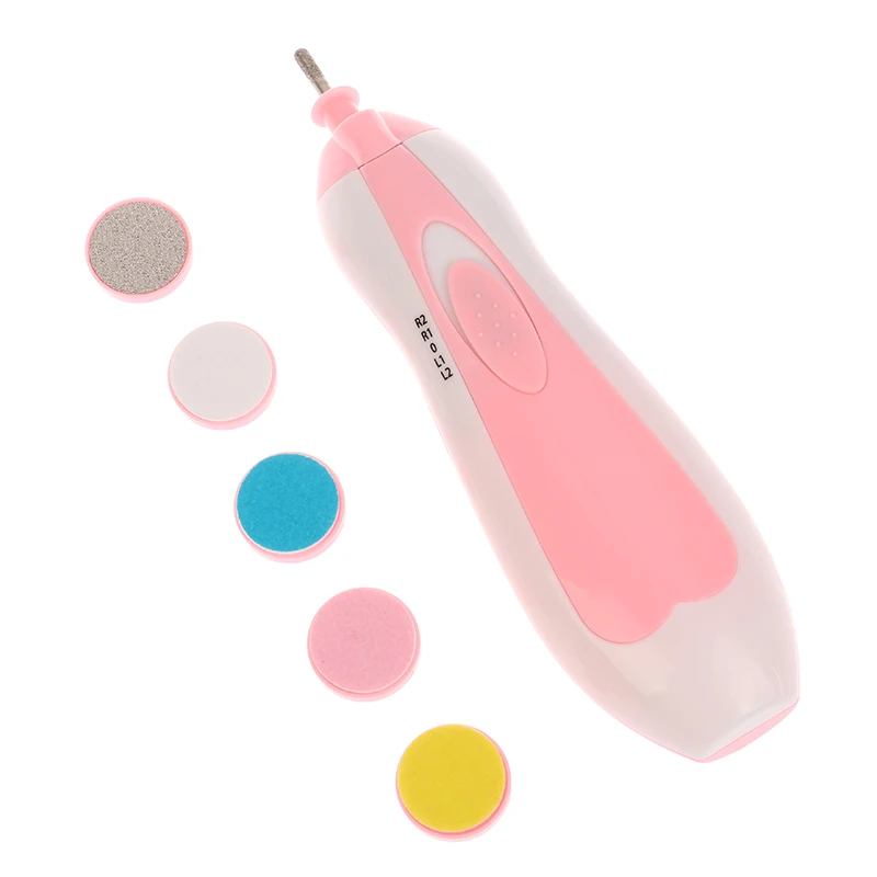 Coupe-ongles électrique 8 en 1 pour bébé, lime à ongles électrique avec lumière, kit de soins des ongles pour bébé avec 6 têtes de meulage pour tous les âges