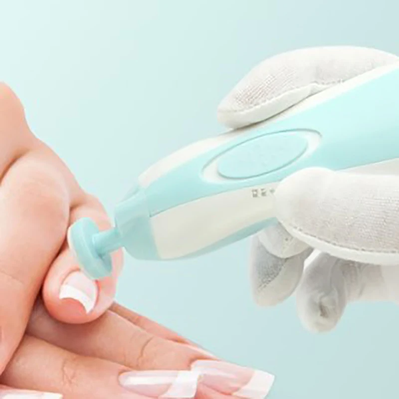 Coupe-ongles électrique 8 en 1 pour bébé, lime à ongles électrique avec lumière, kit de soins des ongles pour bébé avec 6 têtes de meulage pour tous les âges