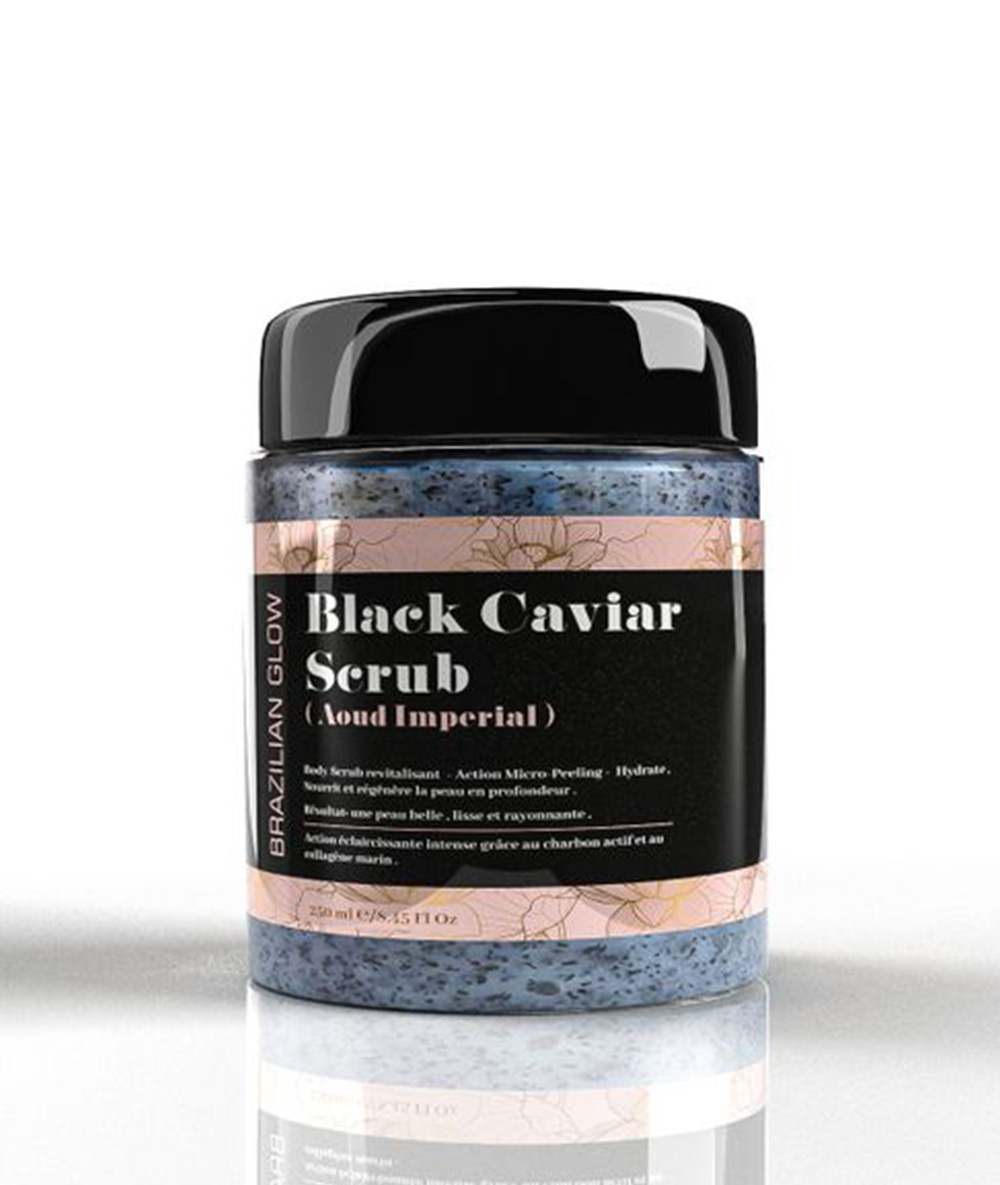 Brazilian Glow - Body Scrub Black Caviar Aoud au charbon actif Sans Sulfate