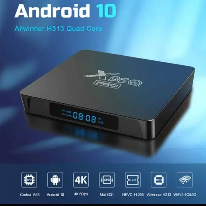 Box Android TV X96Q PRO 4GO 64GO