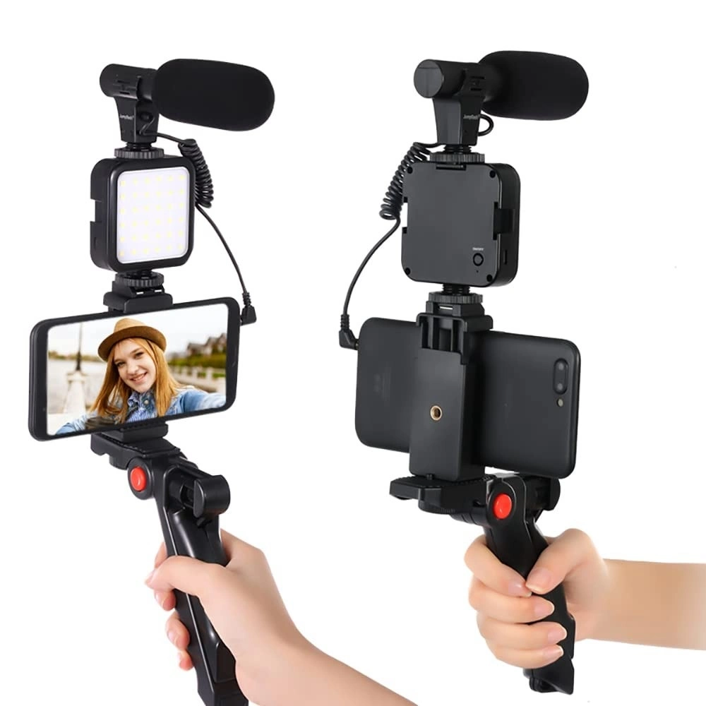 Kit Vidéo Trépied Avec Microphone et Lumière Avec Télécommande