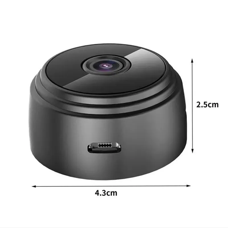 Caméras HD intelligentes pour interieur et Exterieur invisible - Noir -