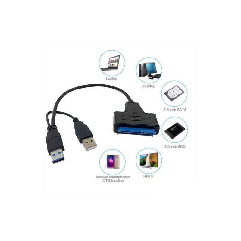Câble sata usb 3.0 - Noir
