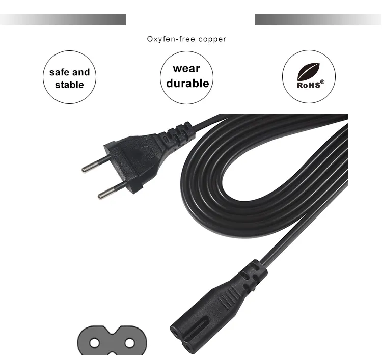 CABLE D'ALIMENTATION RADIO, IMPRIMANTE noir