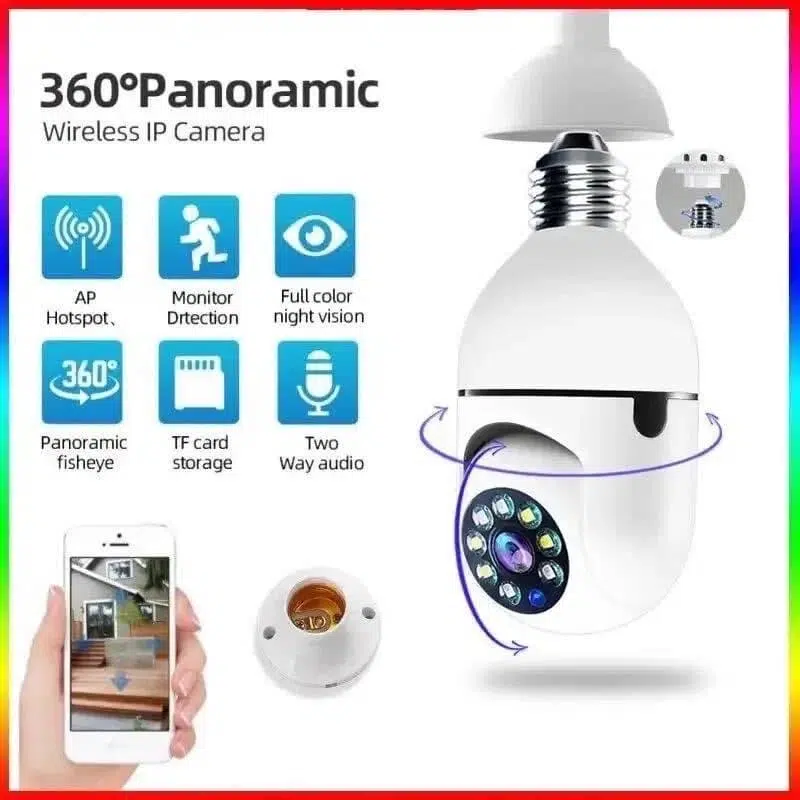 Caméra Wi-Fi avec ampoule led