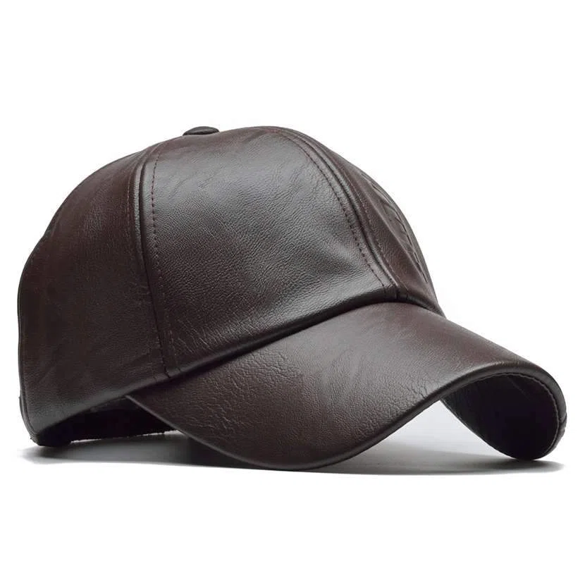 Casquette Homme en cuir - Marron