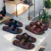 KENZAU Claquettes Homme Scratch Réglable et Semelle Souple