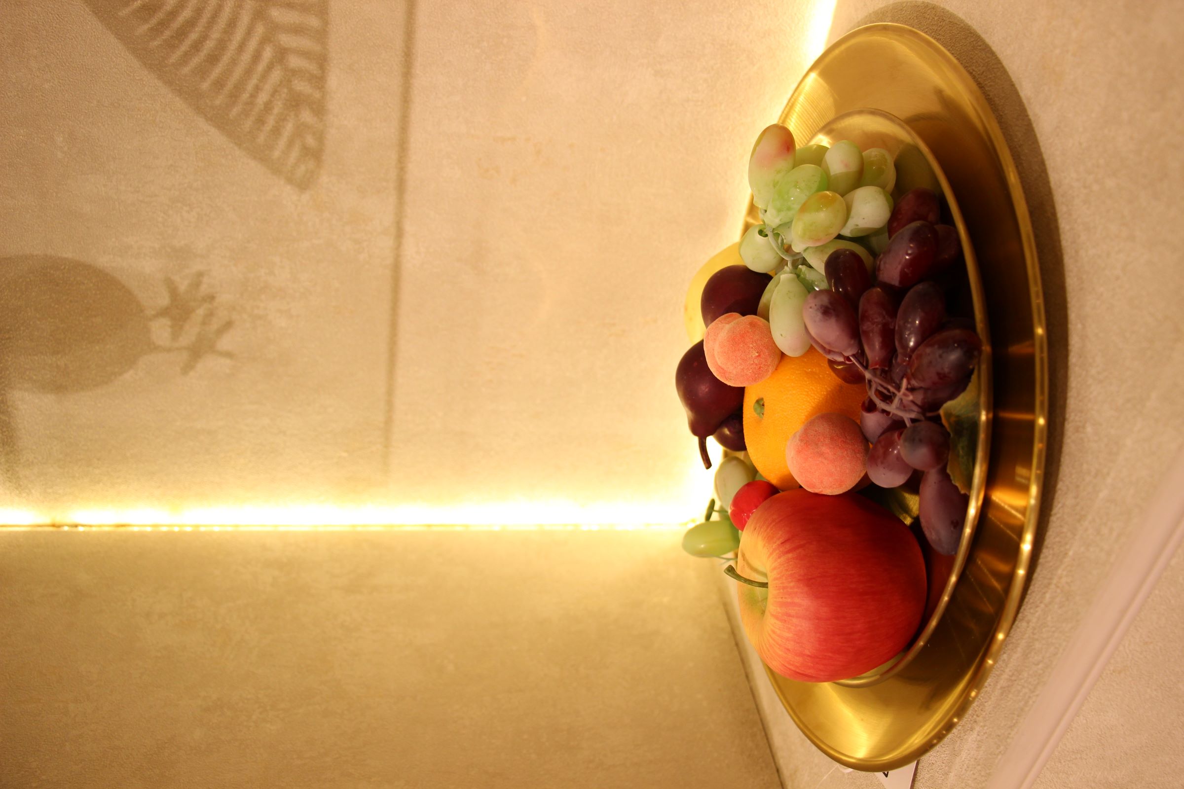 Plateau rond stainless gold plated