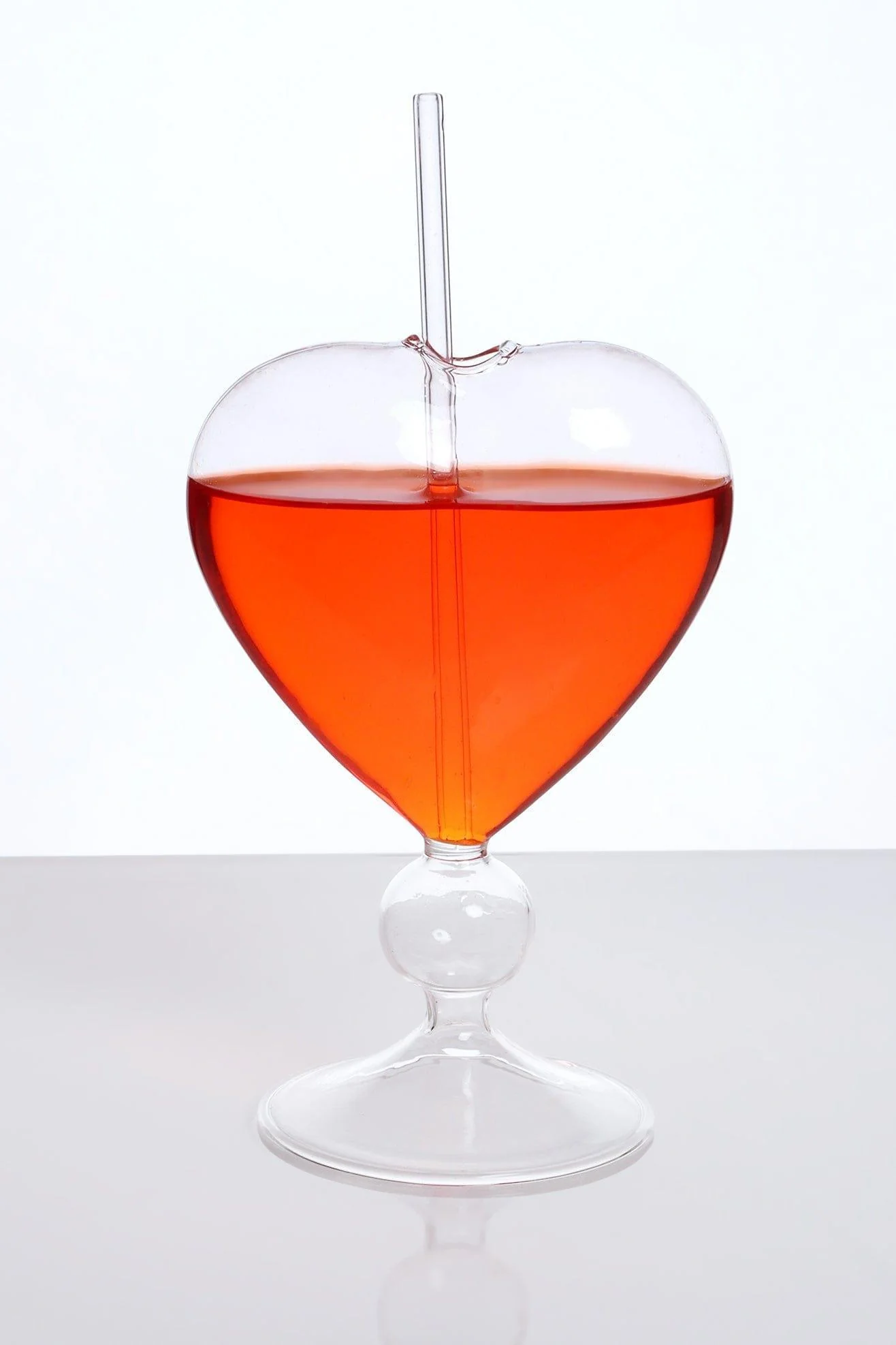 Verre à cocktail en forme de cœur