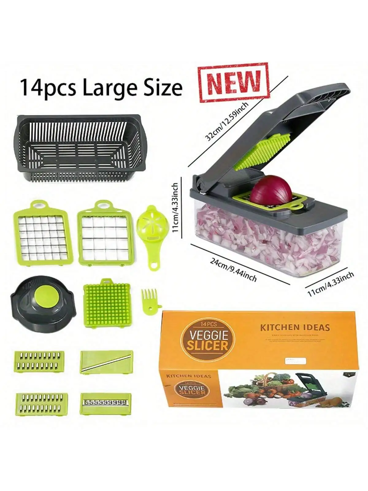-Coupe Legumes multifonctions cuisine 16 en 1-coupe légumes râpeuse légume-Pour Trancher Découper Râper Fruits Légumes Coupe Frites