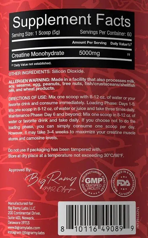 RED REX CREATINE 5000MG