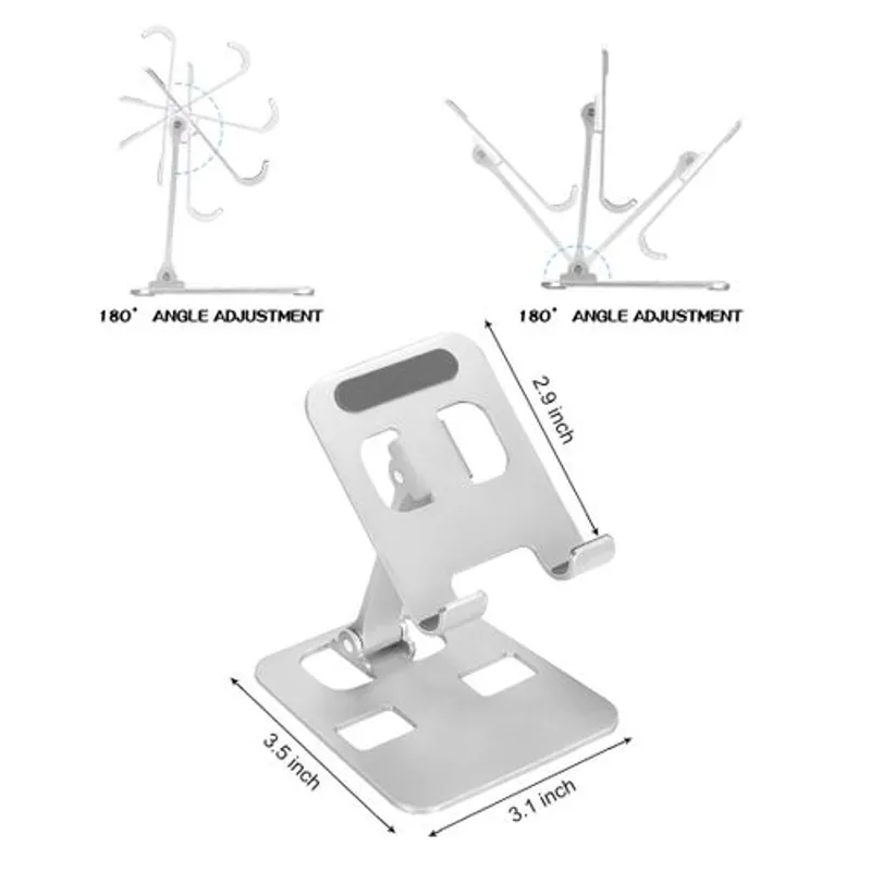 Support de Téléphone en Aluminium Pliable et Robuste - Silver -