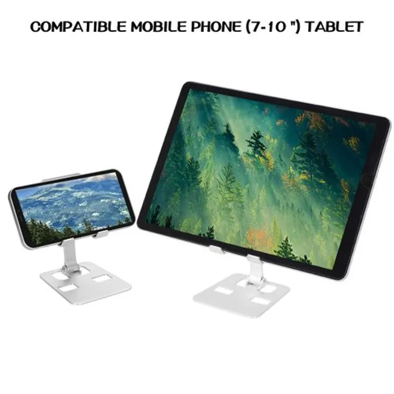 Support de Téléphone en Aluminium Pliable et Robuste - Silver -