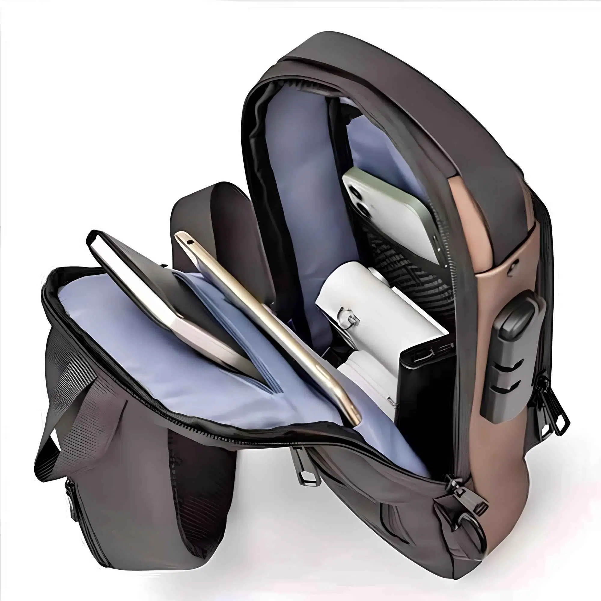 Sac anti-vol avec chargement USB |حقيبة ذكية ضد السرقة مزودة بشاحن متنقل