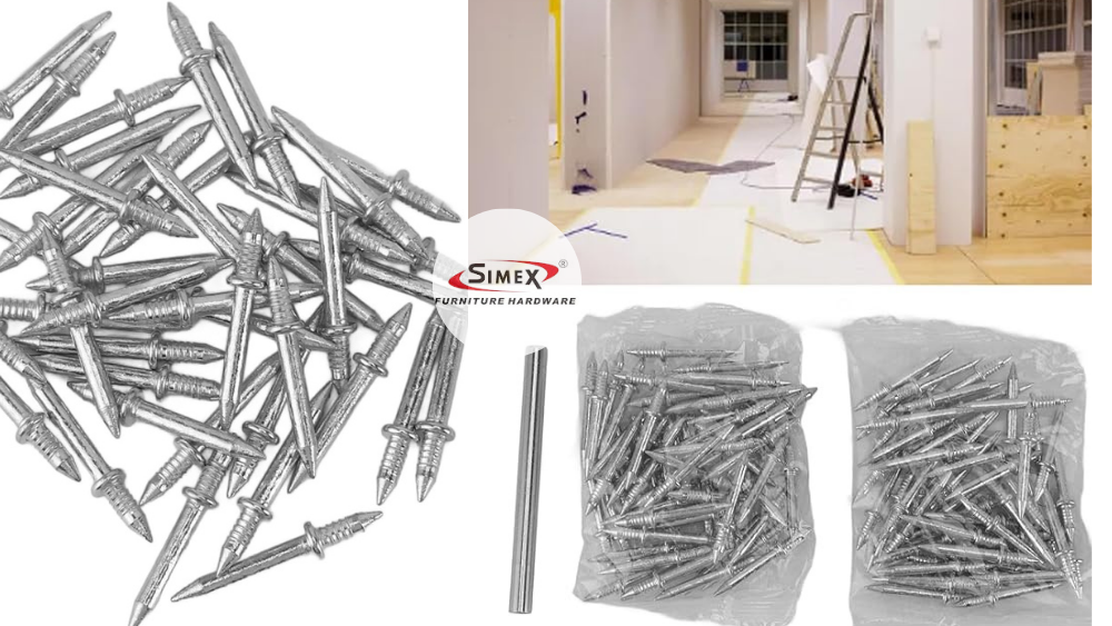 Clou Sans Couture à Double Tête – Pour Plinthes & Décoration (100 PCS + 1 Manchon) SIMEX