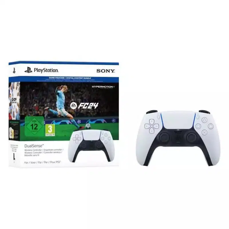 Manette PS5 Sony DualSense Blanche & Jeu FC 24