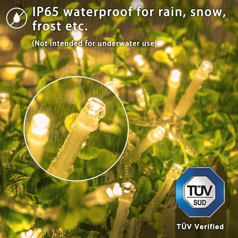Guirlande lumineuse de feuilles vertes de lierre artificiel - 10M