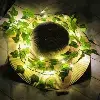 Guirlande lumineuse de feuilles vertes de lierre artificiel - 10M
