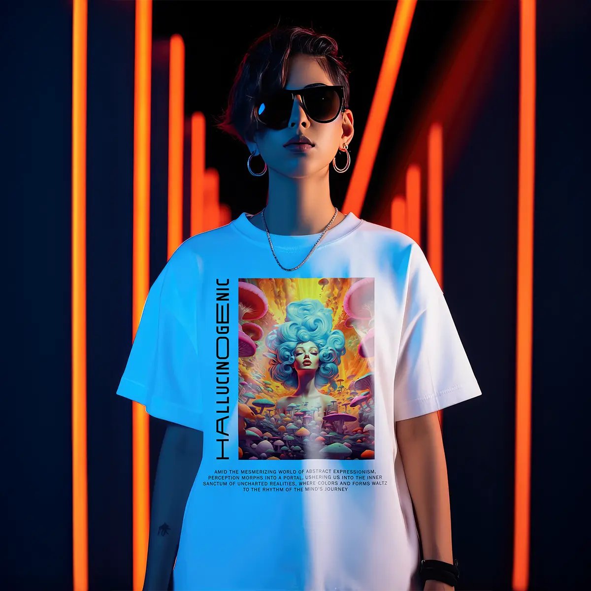 Hallucinogenic White T-shirt