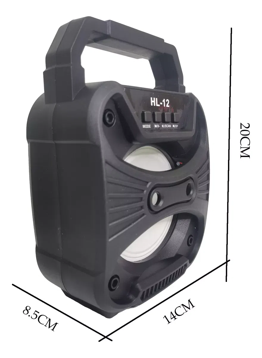 Haut-parleur rechargeable avec entrée carte USB et Bluetooth et Radio