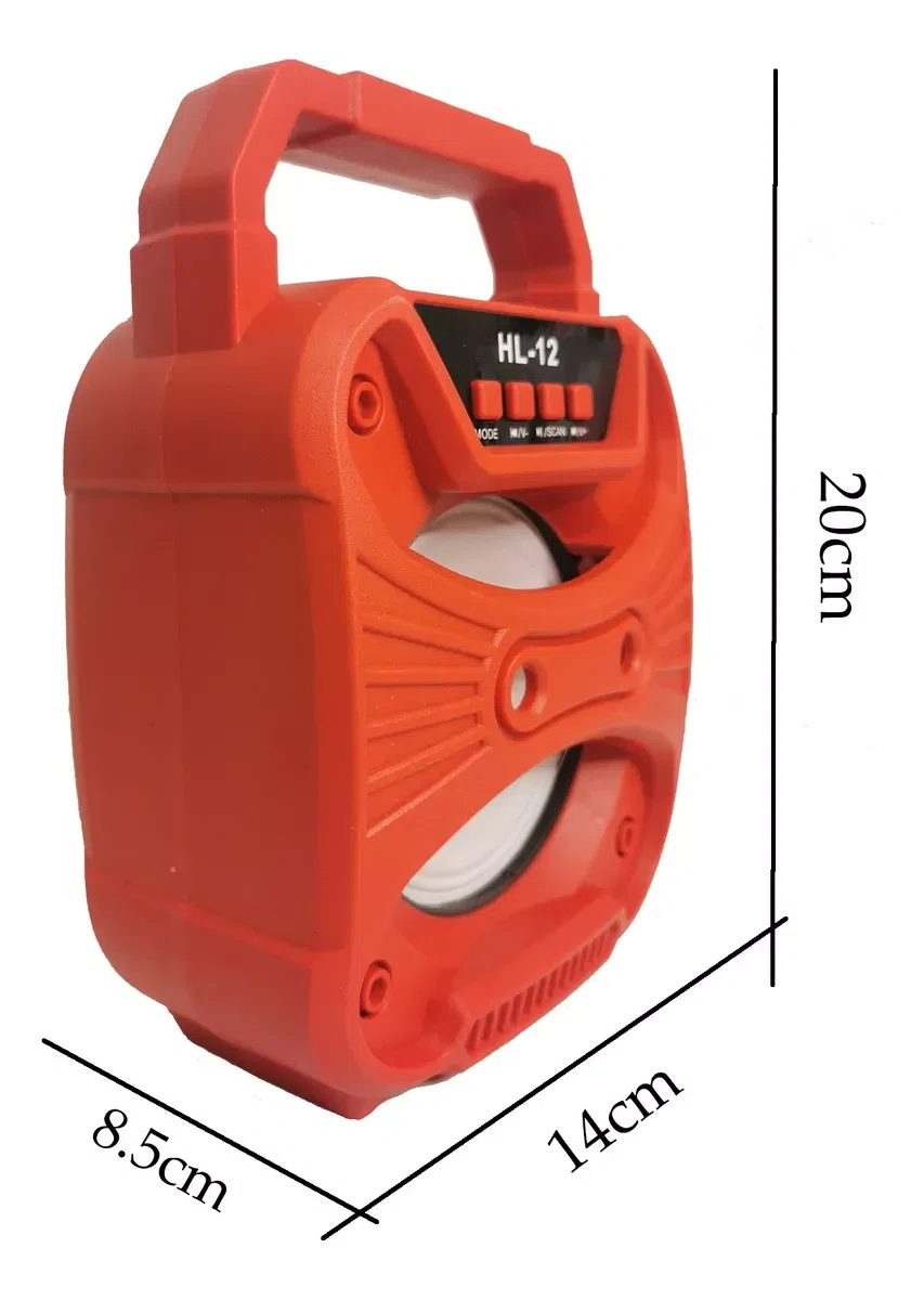 Haut-parleur rechargeable avec entrée carte USB et Bluetooth et Radio