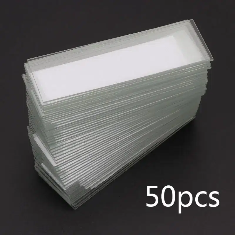 Lames concaves en verre OOTDTY 25 × 76 × 1 mm – Boîte de 50 pièces, bord poli, réutilisables