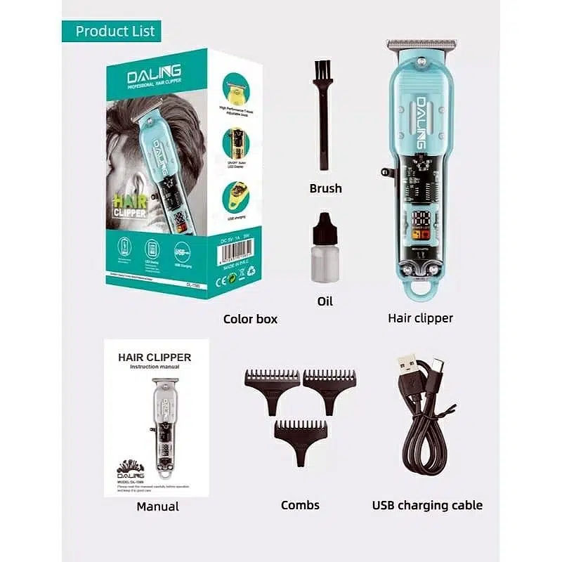 Tondeuse à Cheveux Électrique Sans Fil Rechargeable Daling