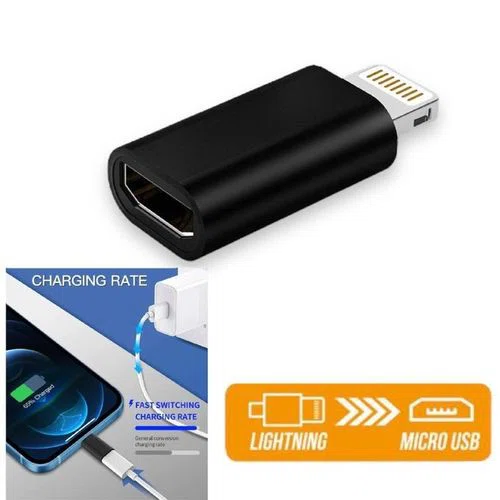 Adaptateur Otg iphone  vers micro USB V8 Noir