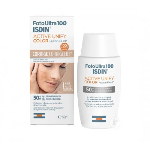 isdin ecran solaire active unify fusion fluide teintee spf50+ 50ml