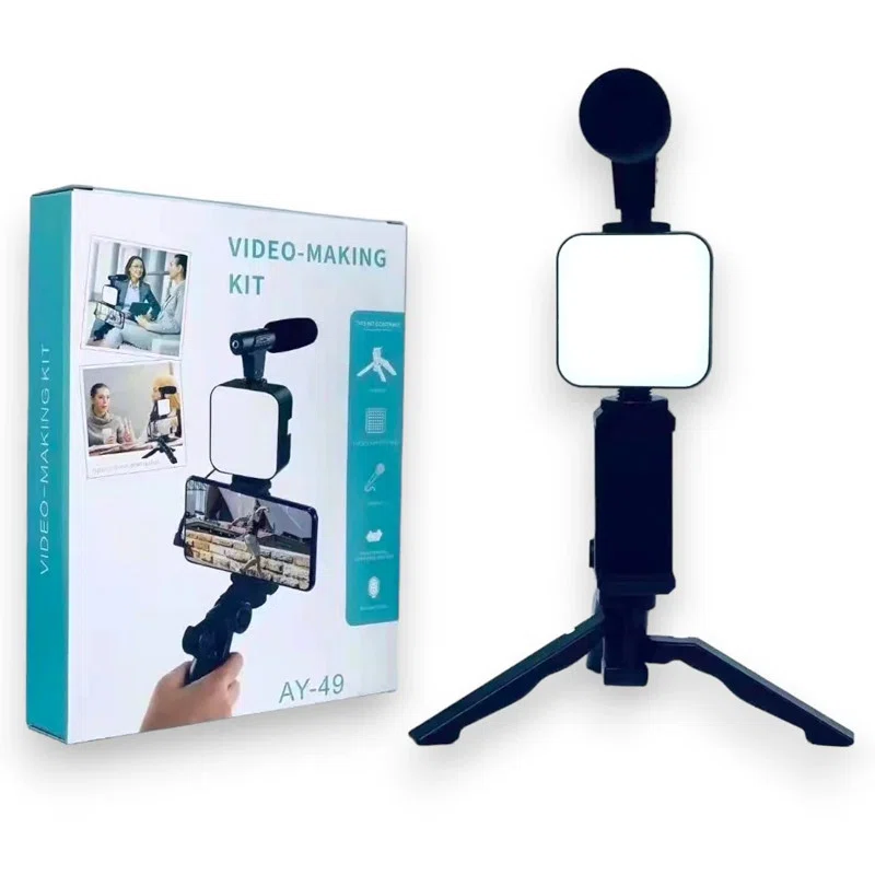 Kit de Production Vidéo Avec Trépied AY-49 Noir