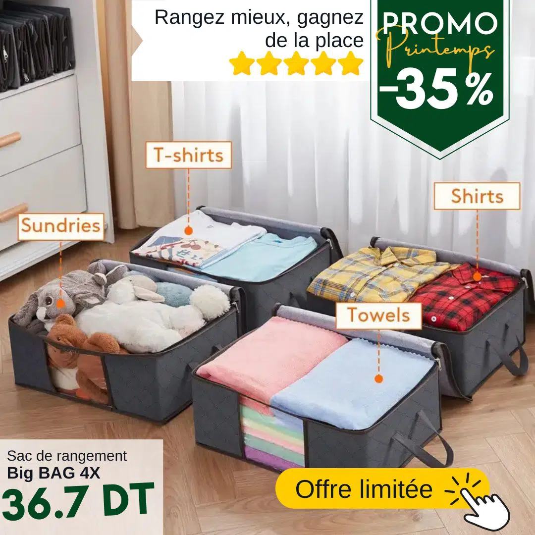 Pack  Big Sacs de rangement couette et vêtement