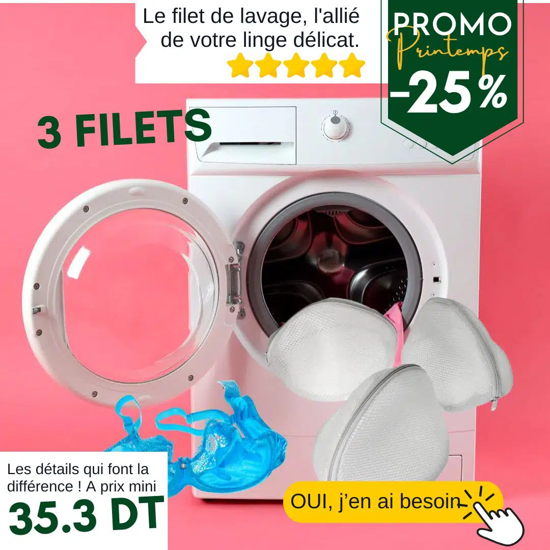 3 Filets de Lavage en Maille Polyester – Protection Soutien-Gorge